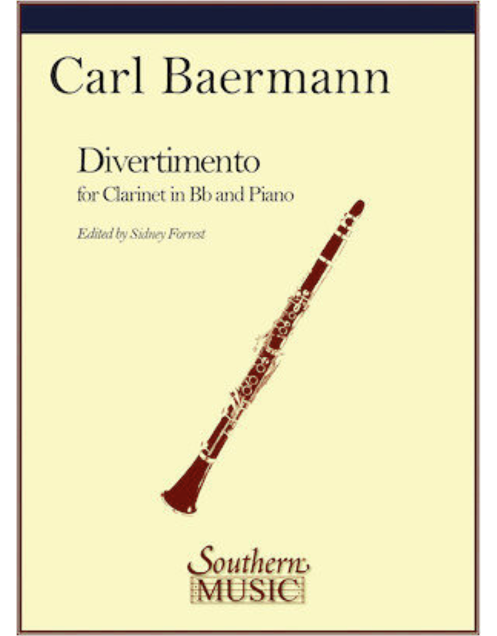 Southern Music Company Baermann Divertimento for Clarinet and Piano SMC