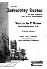 Hal Leonard Telemann - Sonata in C Minor Bb Clarinet Solo with Piano