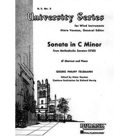 Hal Leonard Telemann - Sonata in C Minor Bb Clarinet Solo with Piano