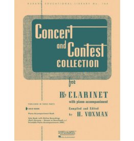 Hal Leonard Concert and Contest Collection for Bb Clarinet Solo Book Only Softcover