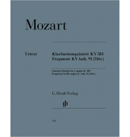 Hal Leonard Mozart - Clarinet Quintet A Major K581 and Fragment K.Anh. 91