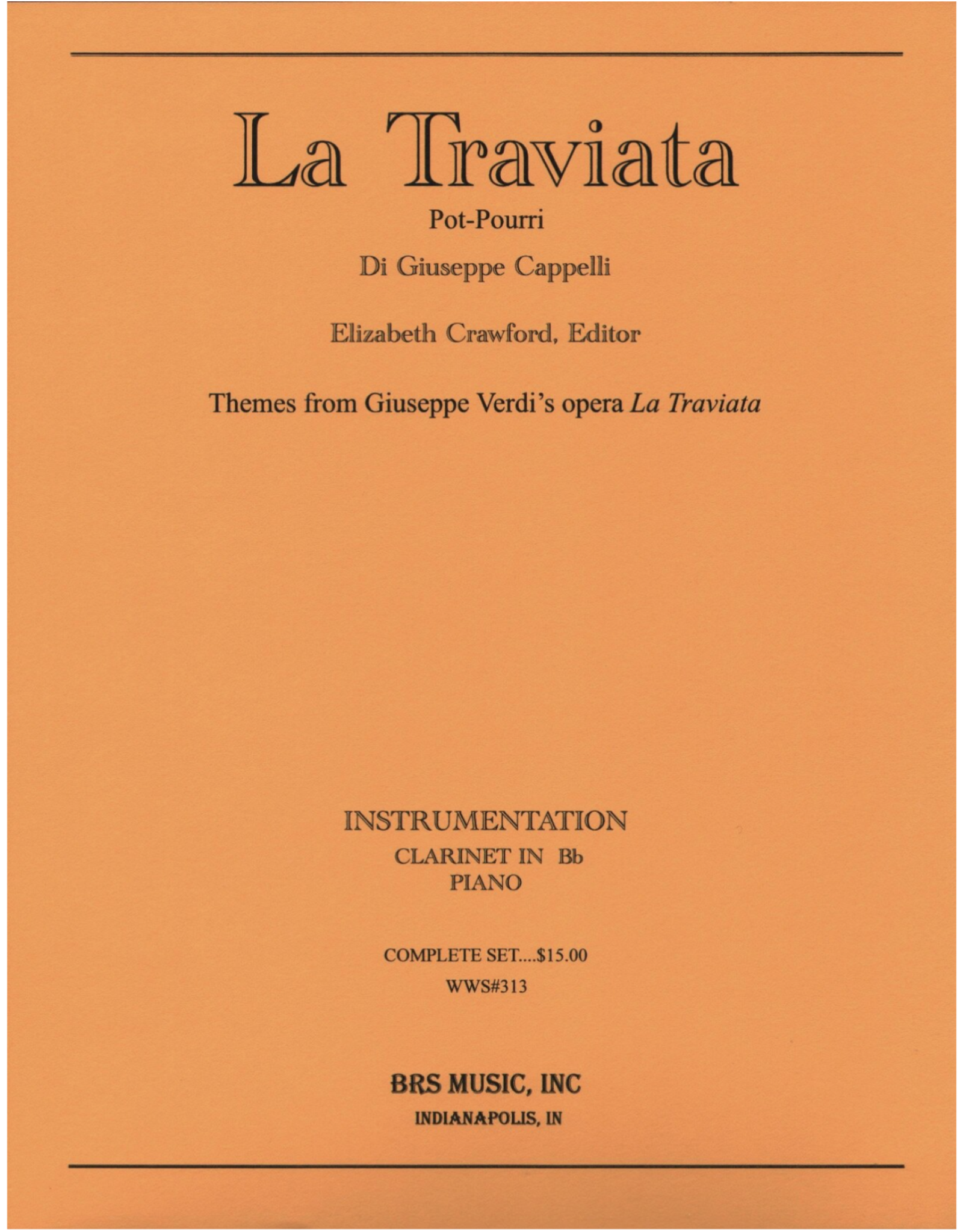 Generic Cappelli - La Traviata For Clarinet and Piano