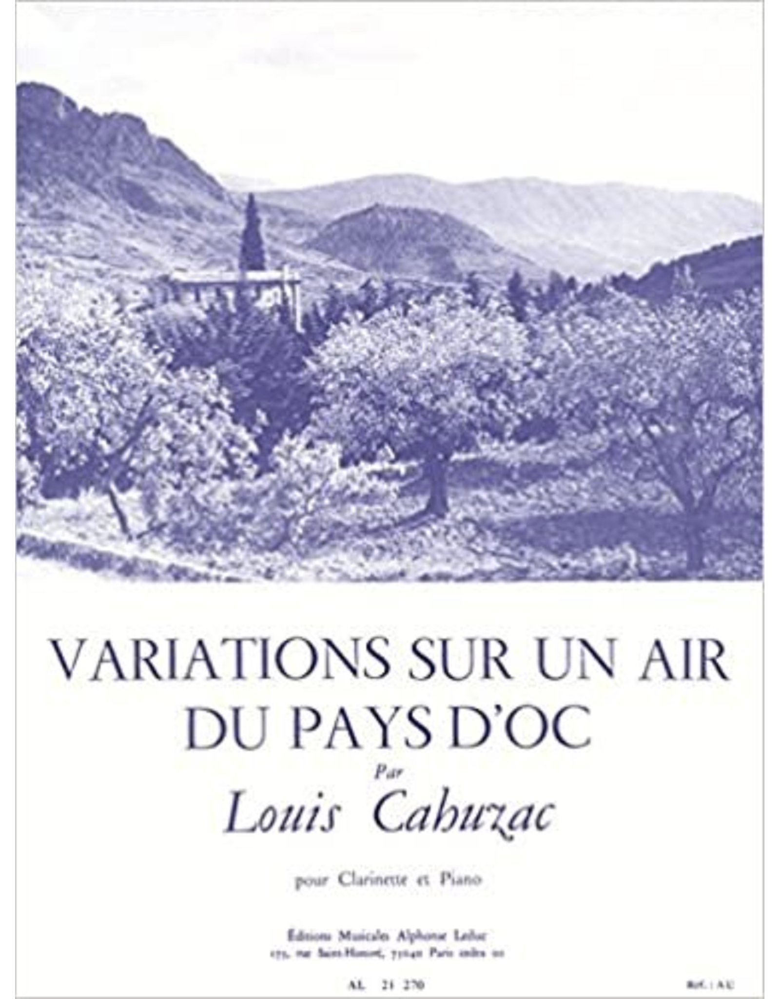 Alphonse Leduc Cahuzac - Variations on a Tune of the Pays D'oc for Clarinet and Piano