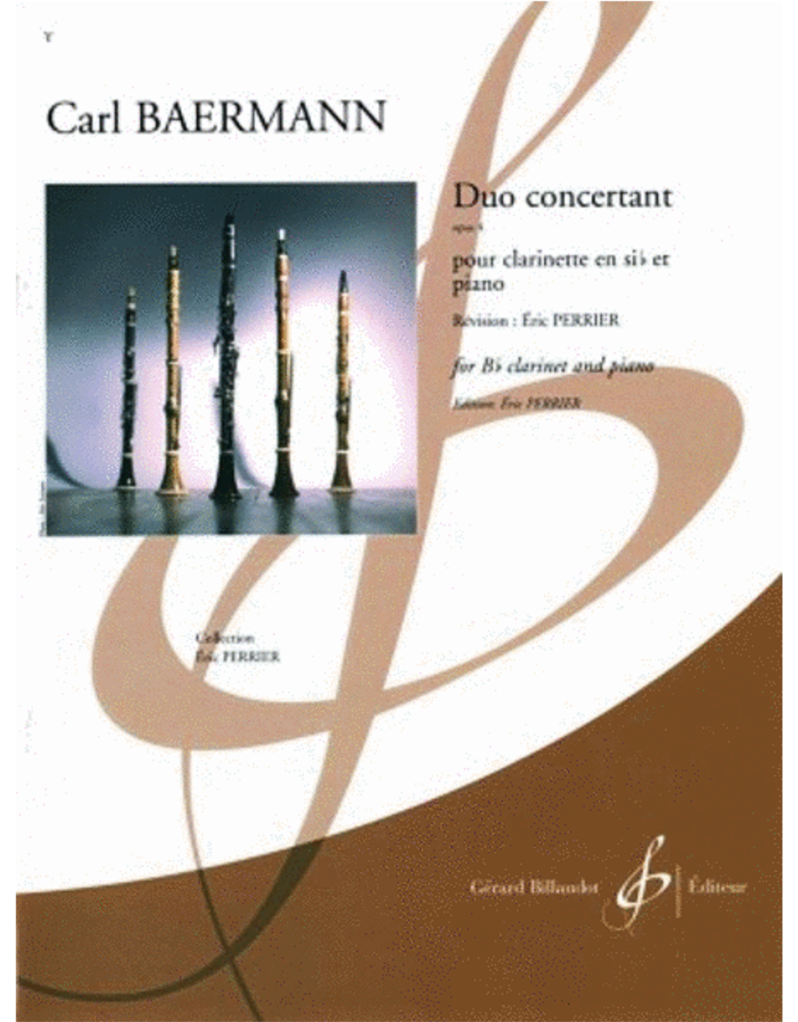 Gerard Billaudot Editeur Baerman Duo Concertant op. 4 For Clarinet Billaudot