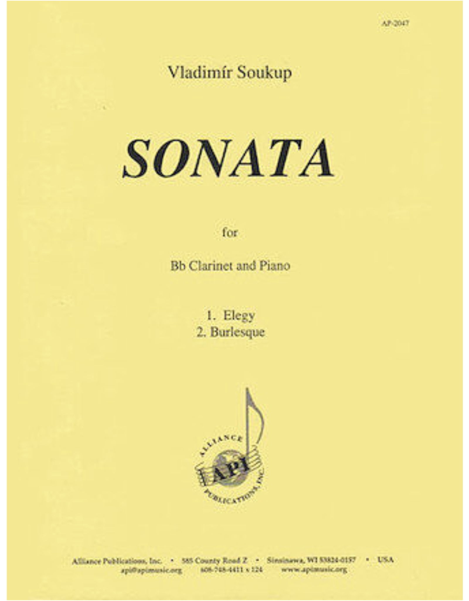 Hal Leonard Soukup - Sonata for Clarinet and Piano