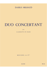 Alphonse Leduc Milhaud Duo Concertat For Clarinet and Piano