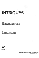 Southern Music Company Makris - Intrigues for Clarinet and Piano SMC