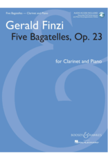 Hal Leonard Five Bagatelles, Op. 23 Clarinet in B-flat and Piano with online audio of performance and Softcover Audio Online Clarinet in B-flat and Piano with online audio of performance and piano accompaniment recordings