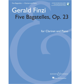 Hal Leonard Five Bagatelles, Op. 23 Clarinet in B-flat and Piano with online audio of performance and Softcover Audio Online Clarinet in B-flat and Piano with online audio of performance and piano accompaniment recordings