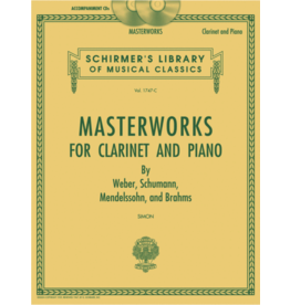 Hal Leonard Masterworks for Clarinet and Piano Clarinet and Piano arr. Eric Simon Woodwind Solo