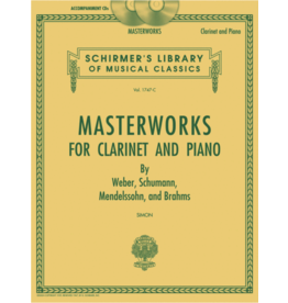 Hal Leonard Masterworks for Clarinet and Piano Schirmer Library of Classics Volume 1747 Clarinet and Piano arr. Eric Simon