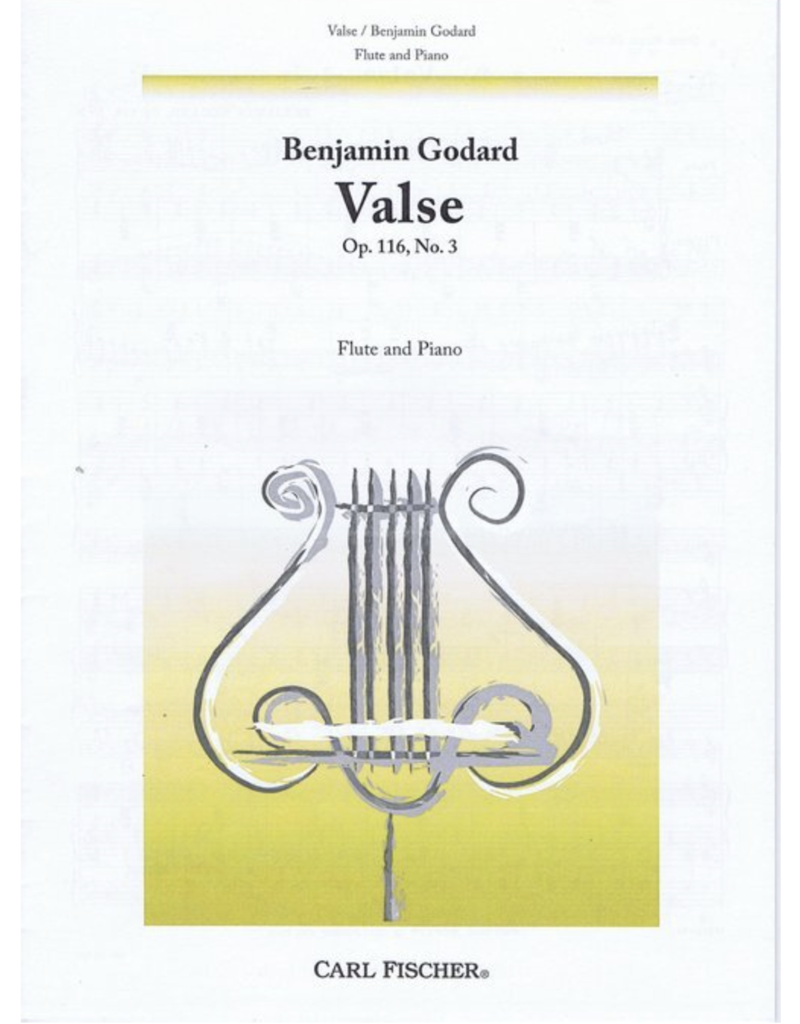 Carl Fischer LLC Benjamin Godard - Valse No.3 Piano, Flute B-FLAT MAJOR