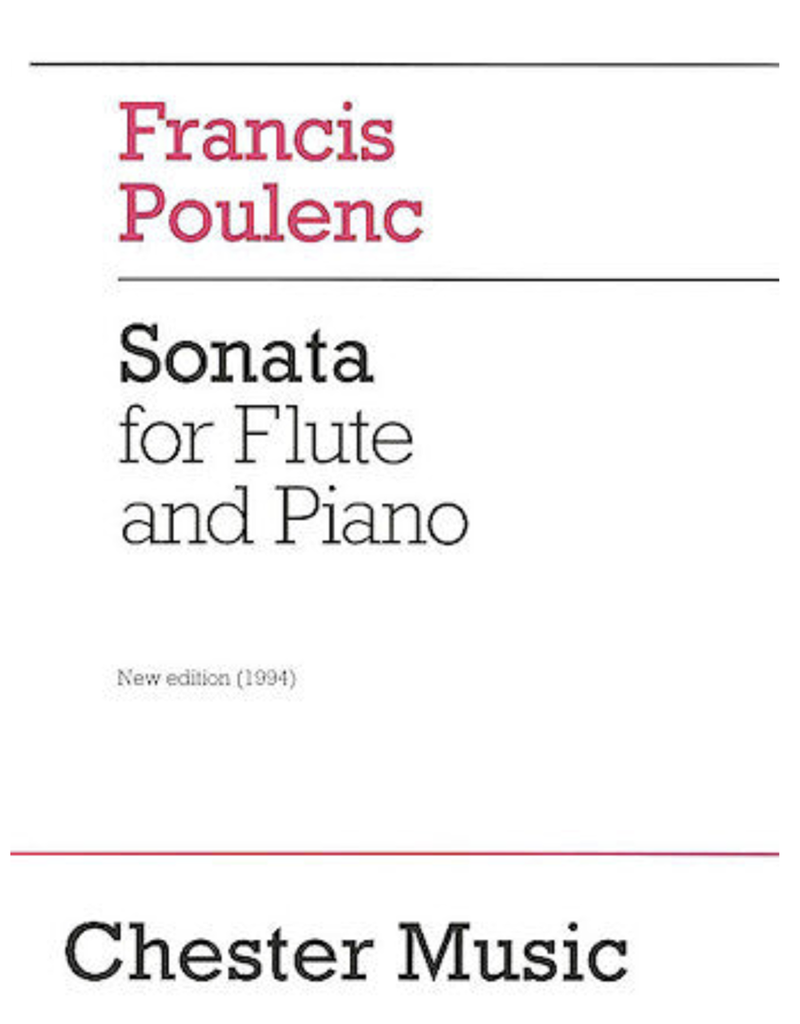 Hal Leonard Poulenc - Sonata for Flute and Piano