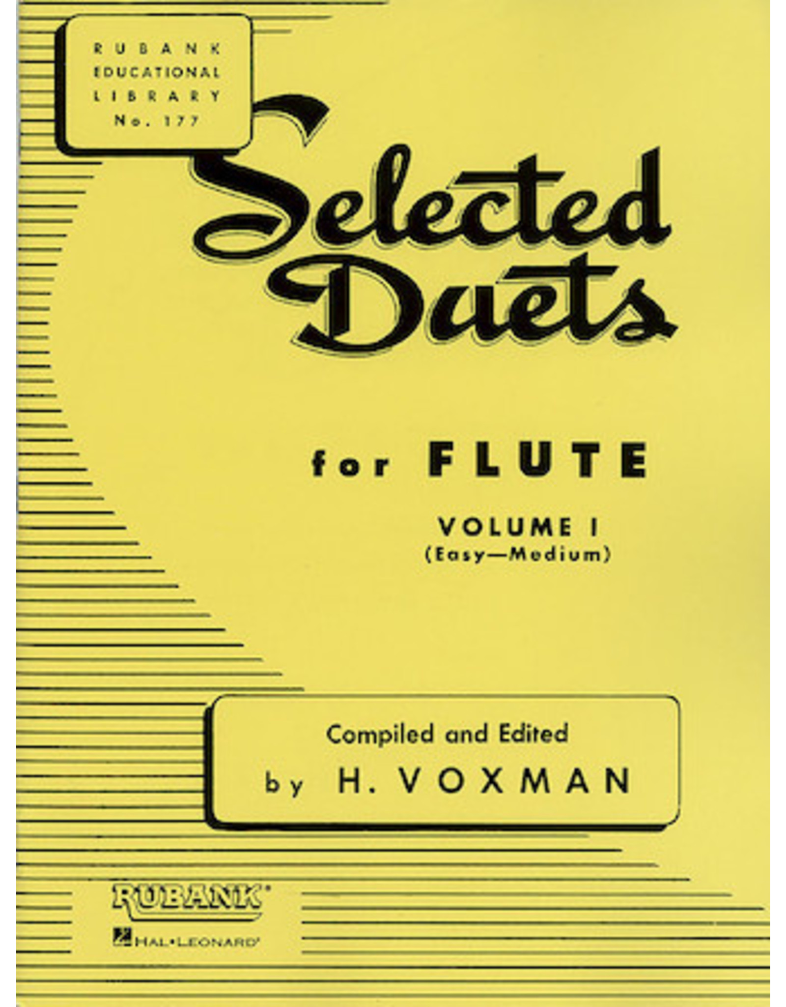 Hal Leonard Selected Duets for Flute Volume 1 - Easy to Medium edited H. Voxman