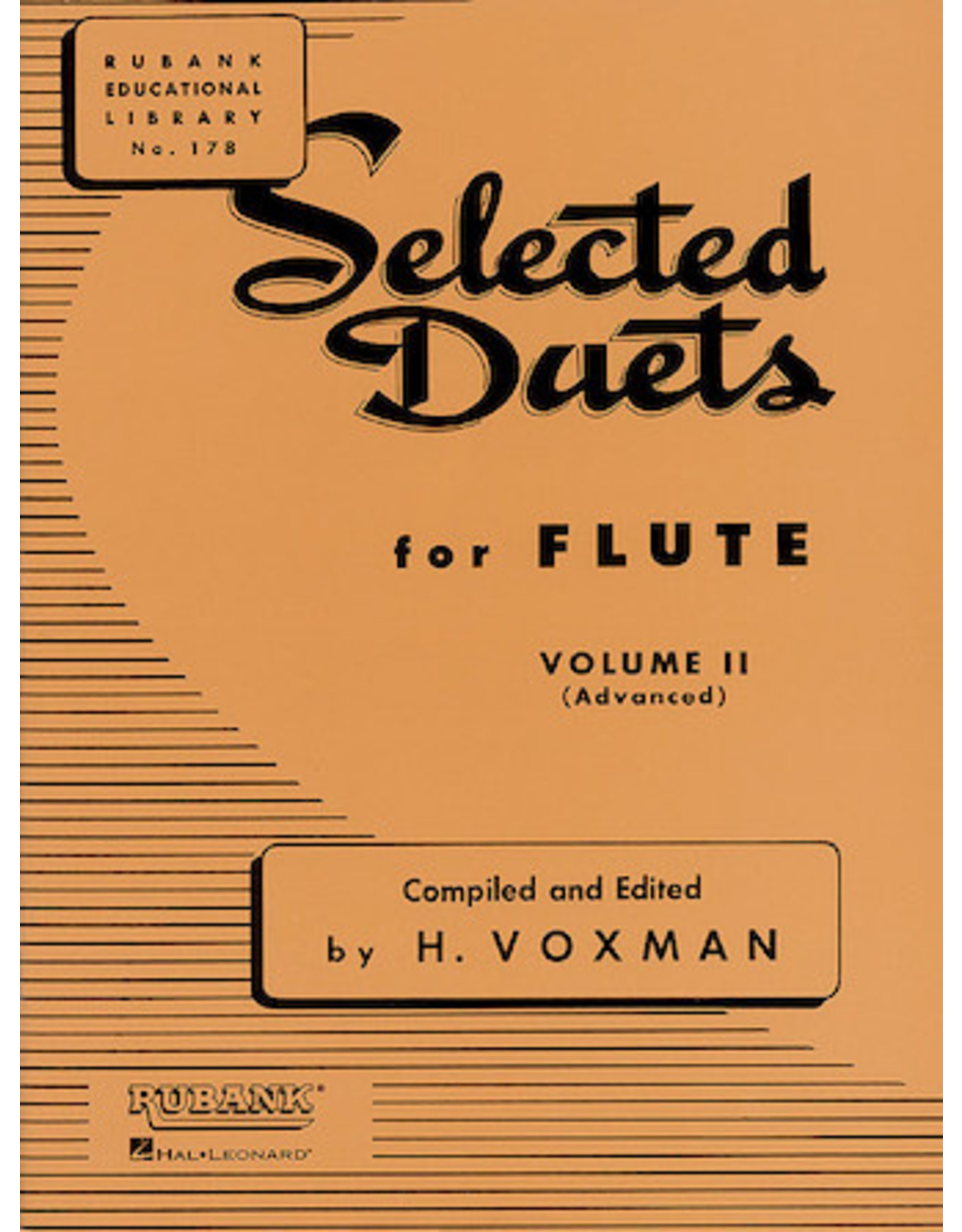 Hal Leonard Selected Duets for Flute Volume 2 - Advanced edited H. Voxman