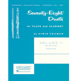 Hal Leonard 78 Duets for Flute and Clarinet Volume 2 - Advanced (Nos. 56-78) edited by H. Voxman Ensemble Collection
