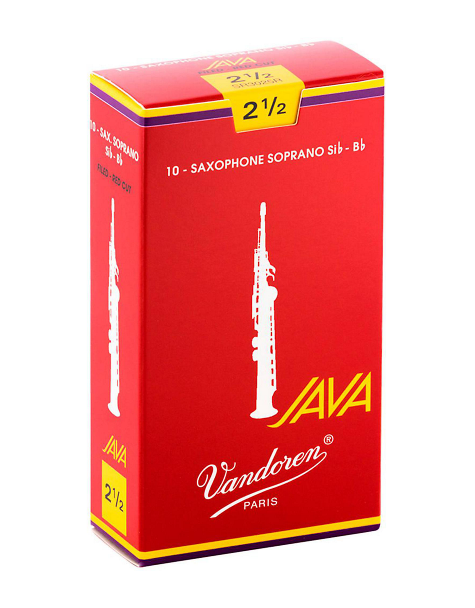 Vandoren Vandoren Soprano Sax Java Red Cut Reed Box of 10;