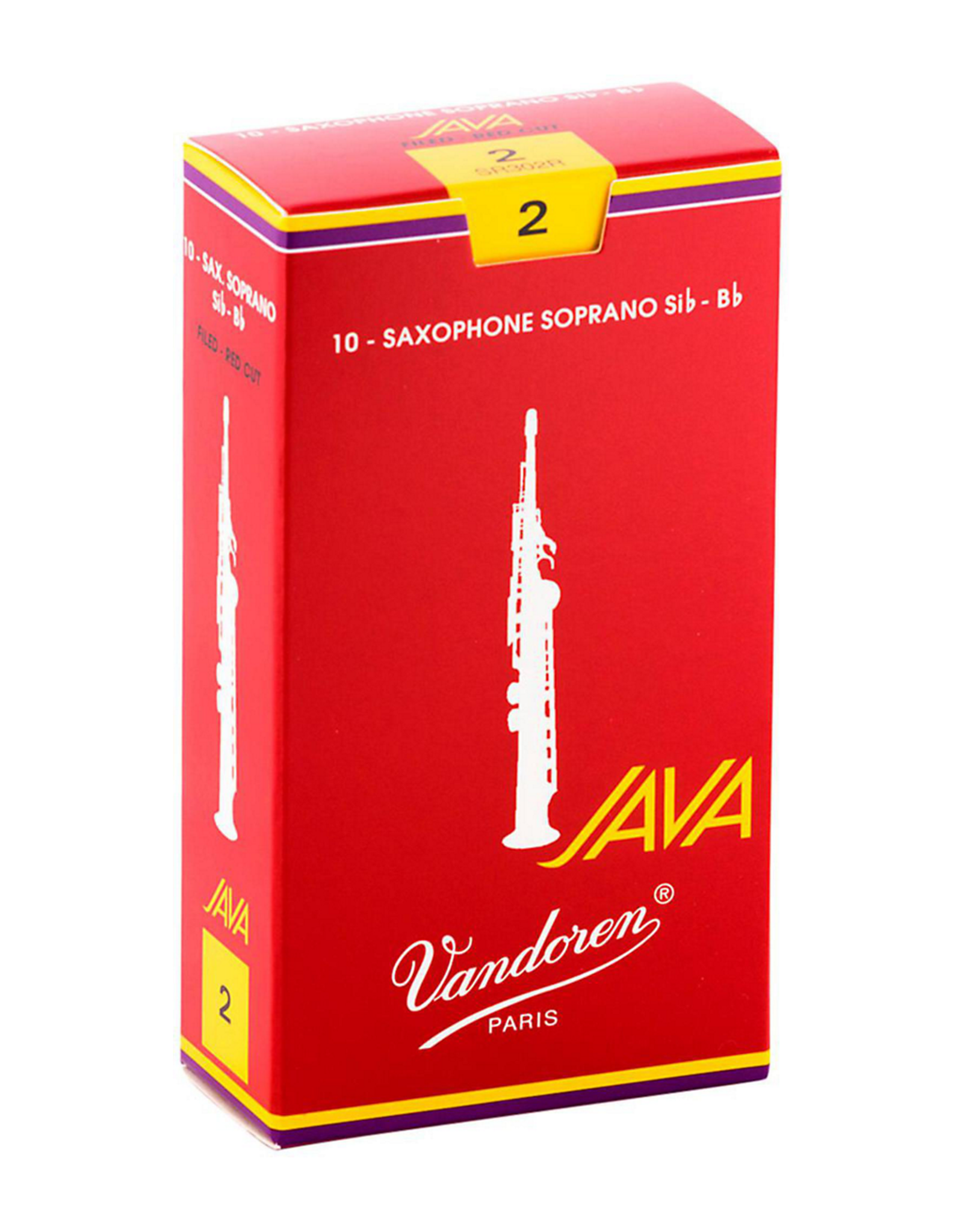 Vandoren Vandoren Soprano Sax Java Red Cut Reed Box of 10;