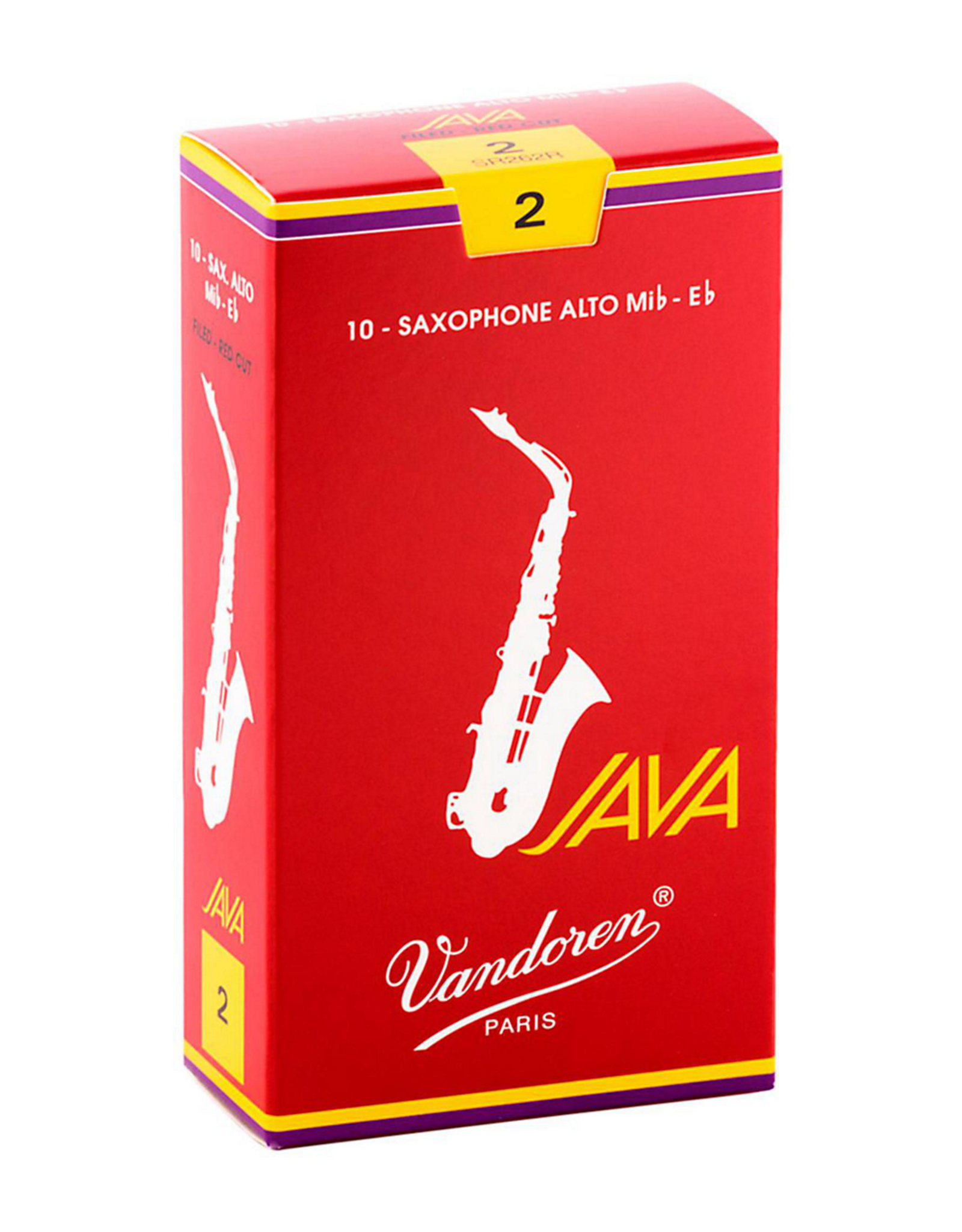 Vandoren Vandoren Alto Sax Java Red Cut Reed Box of 10;