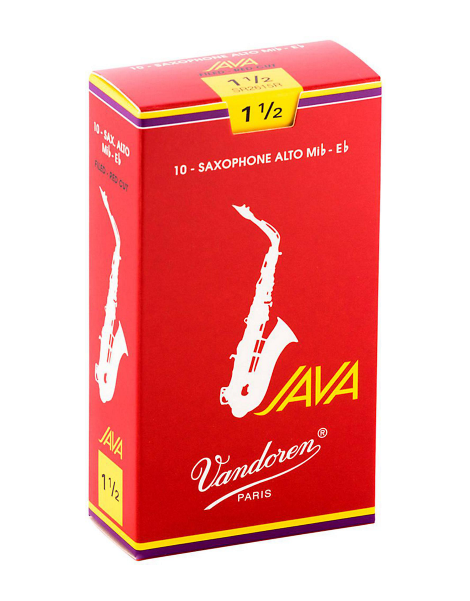 Vandoren Vandoren Alto Sax Java Red Cut Reed Box of 10;