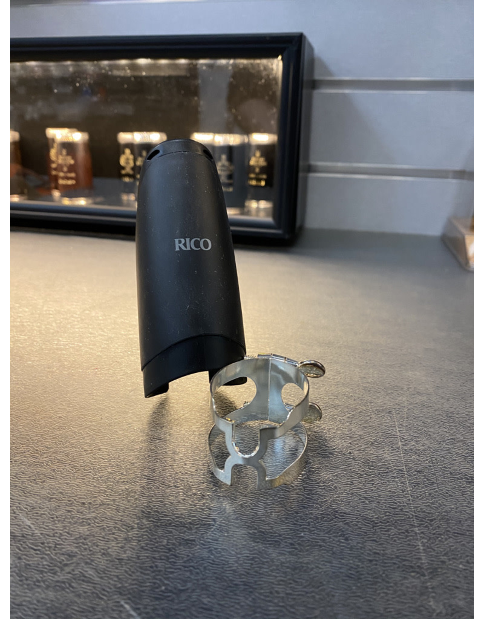 Woodwinds Rico H-Ligature & Cap, Bass Clarinet - Silver