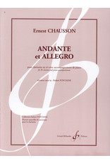 Gerard Billaudot Editeur Chausson - Andante Et Allegro Clarinet, Piano