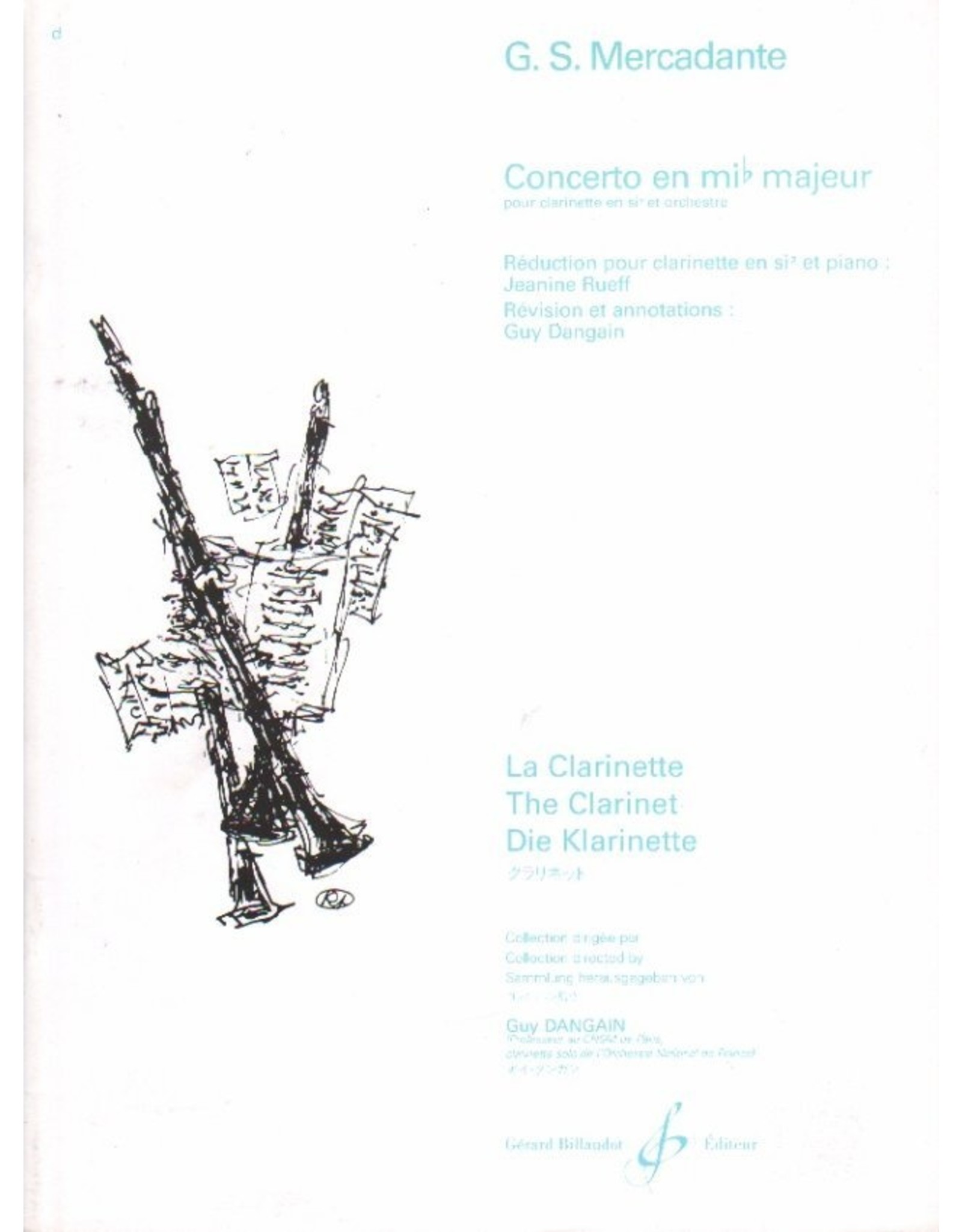 Gerard Billaudot Editeur Marcadante Concerto En Mib Majeur Clarinet, Piano E-FLAT MAJOR