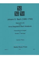 Medici Music Press Bach Menuet in G - Clarinet