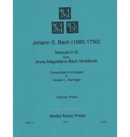 Medici Music Press Bach Menuet in G - Clarinet