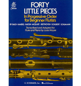 Hal Leonard Forty (40) Little Pieces for Flute & Piano In Progressive Order for Beginner Flutists transcribed and adapted by Louis Moyse