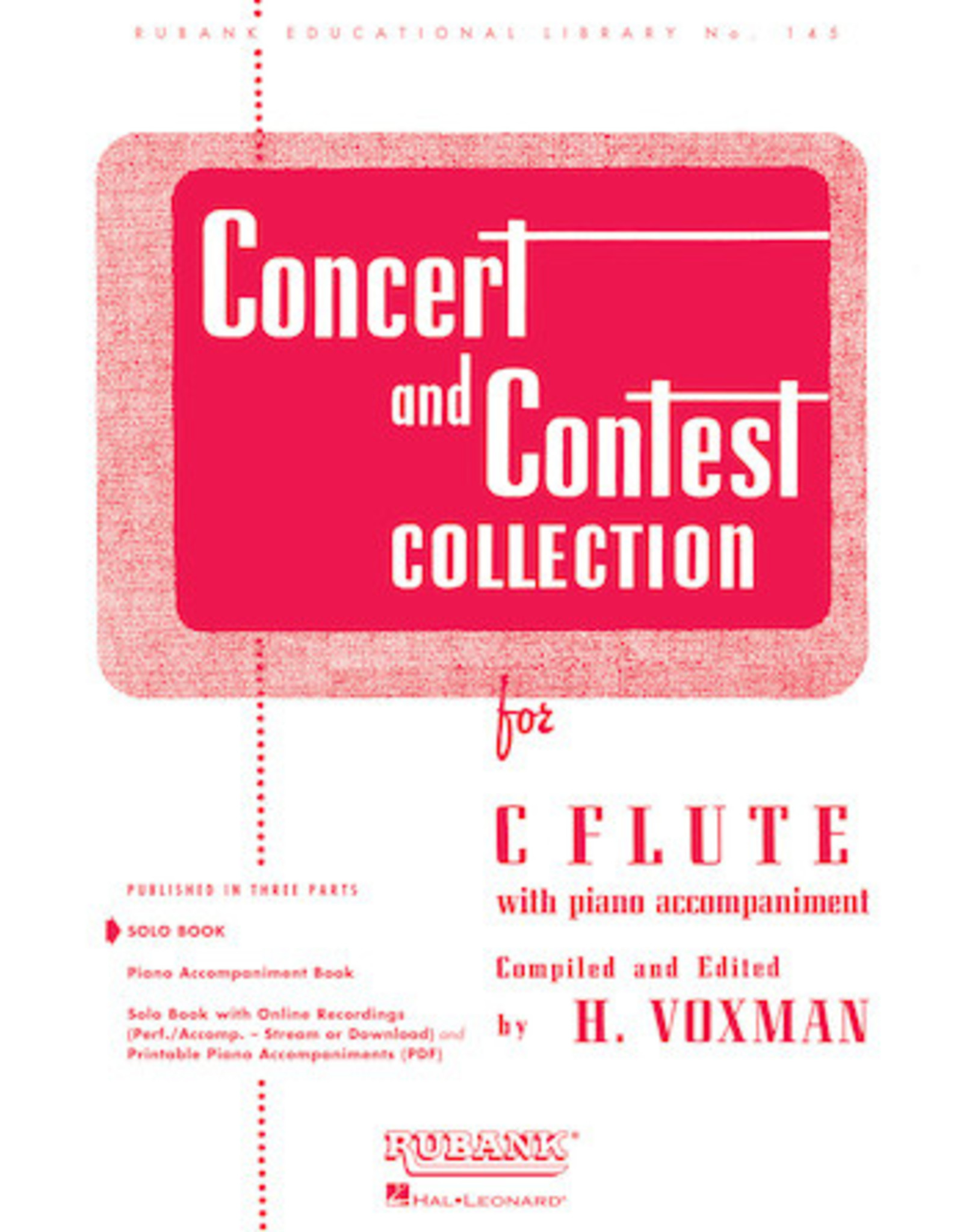 Hal Leonard Concert and Contest Collection - C798408097493 Flute Solo Part Rubank Solo Collection