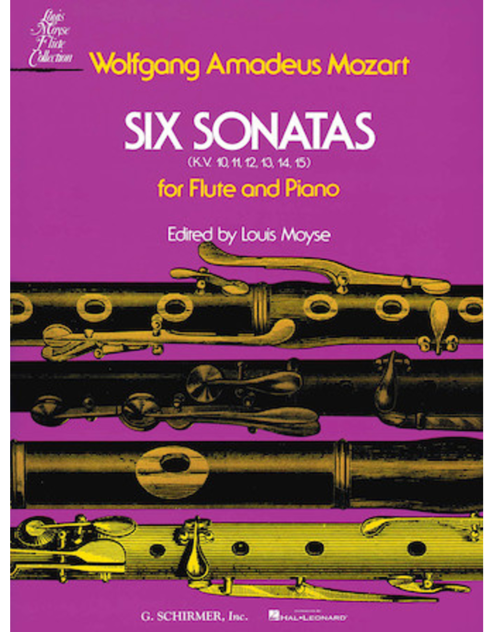 Hal Leonard Mozart - Six Sonatas, KV 10-15 for Flute & Piano Softcover arranged by Louis Moyse