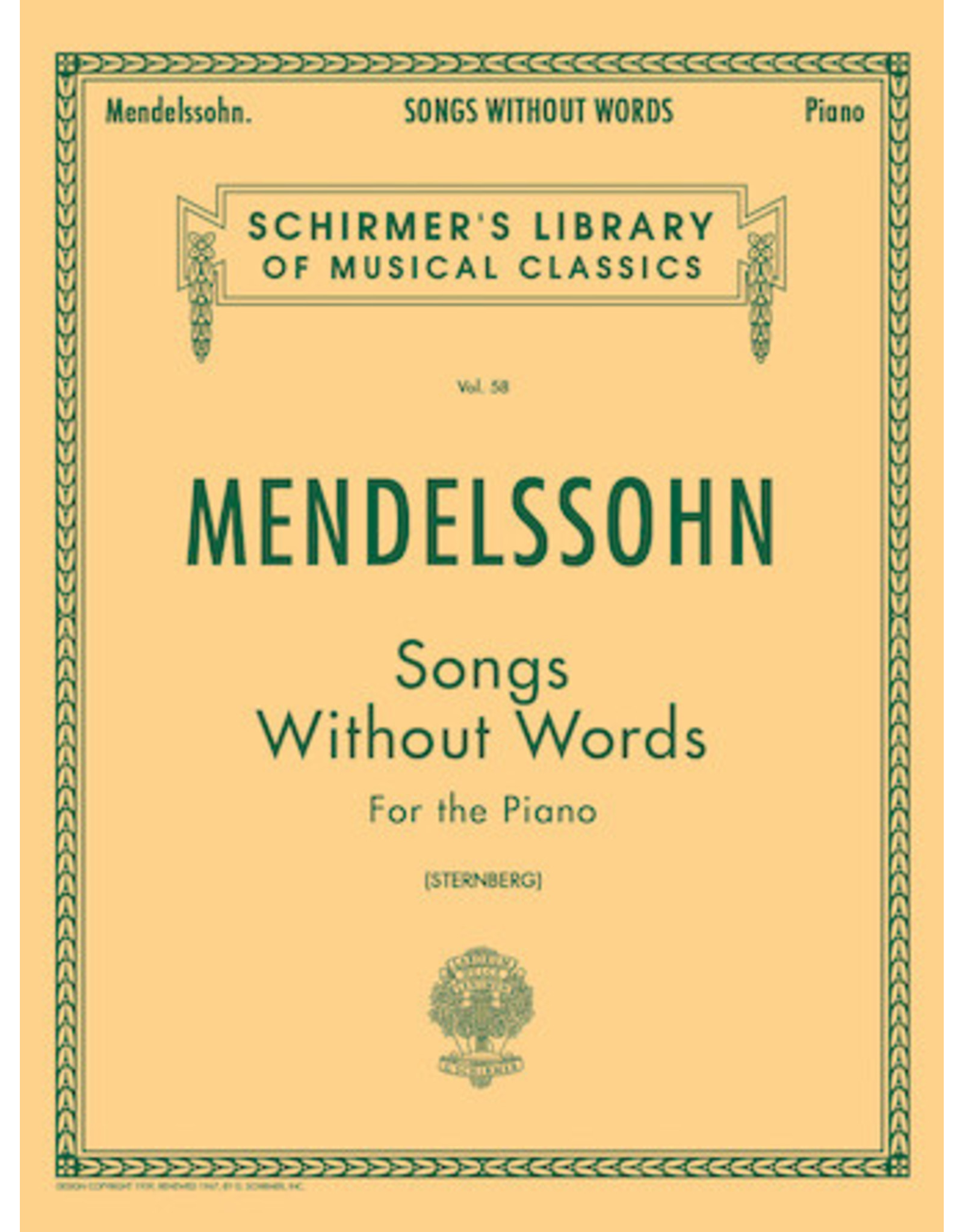 Hal Leonard Mendelssohn - Songs Without Words Piano Solo