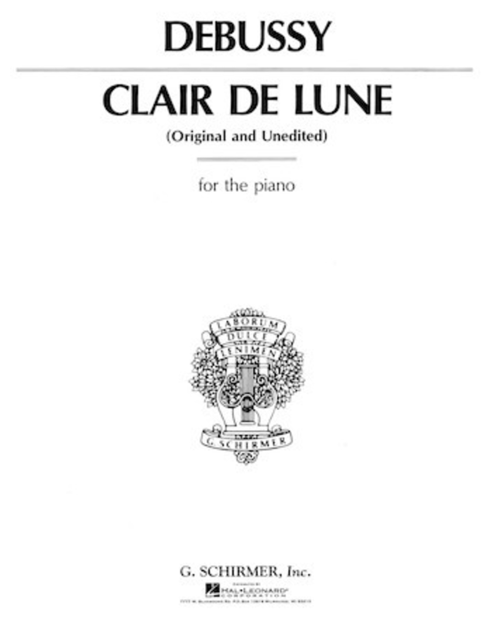 Hal Leonard Debussy - Claire de Lune Piano Solo Piano Solo