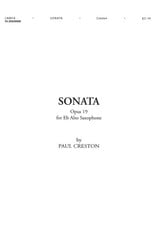 Hal Leonard Creston - Sonata, Op. 19 for E-Flat Alto Saxophone Softcover