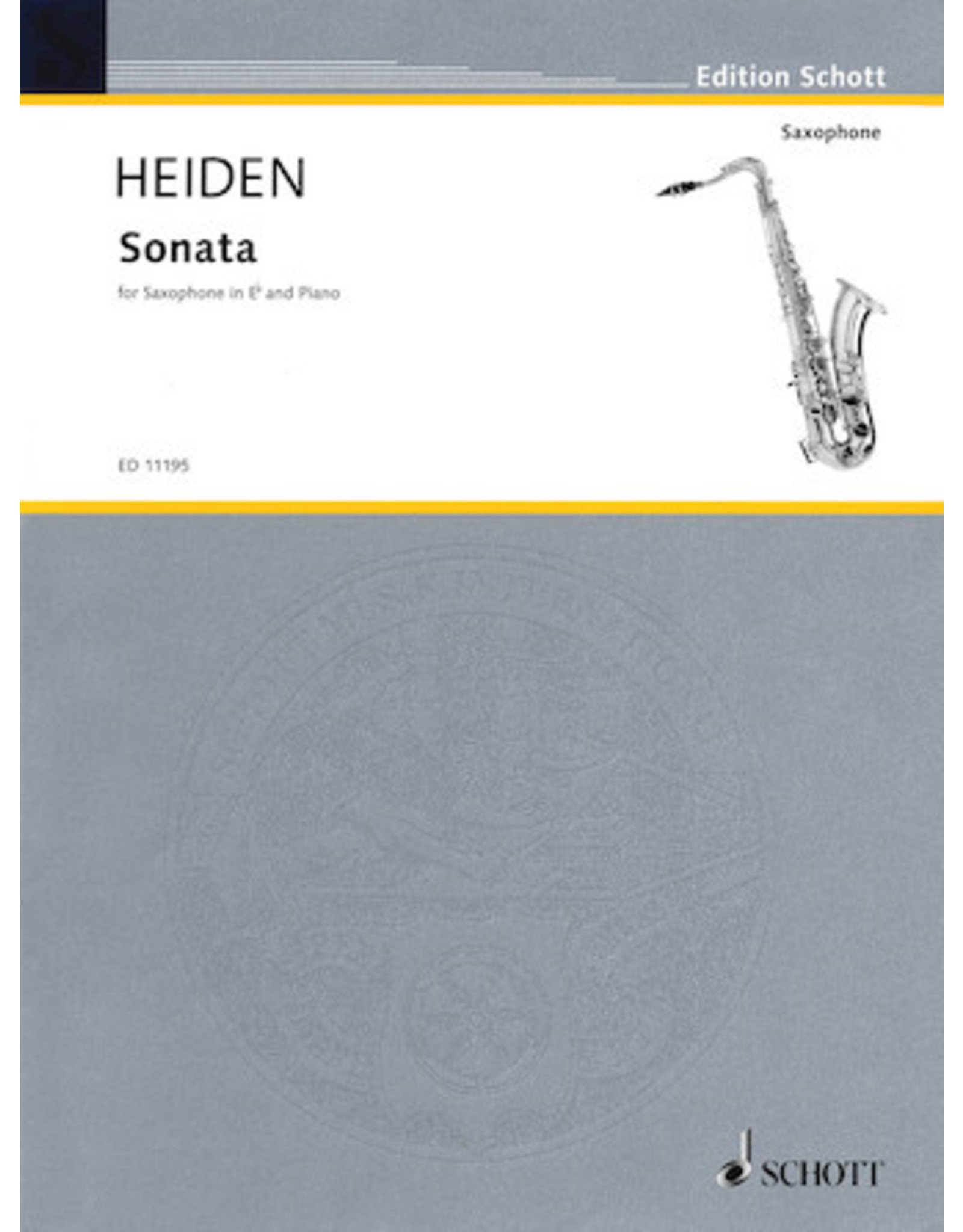 Hal Leonard Heiden - Sonata for Alto Saxophone & Piano Schott