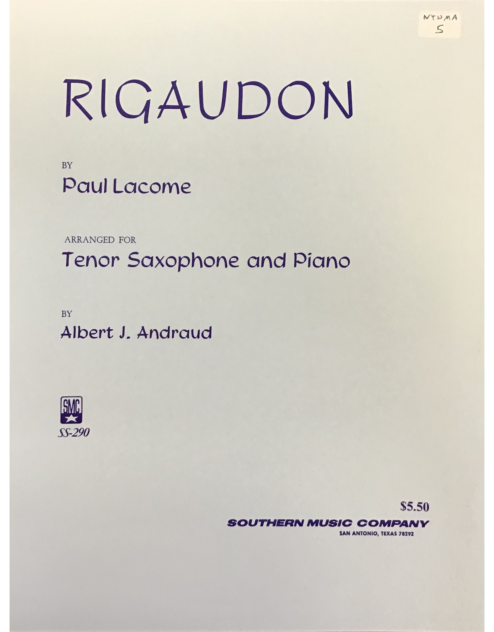 Hal Leonard Rigaudon Tenor Sax