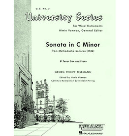 Hal Leonard Sonata in C Minor (from Methodische Sonaten) Tenor Saxophone Solo with Piano - Grade 4