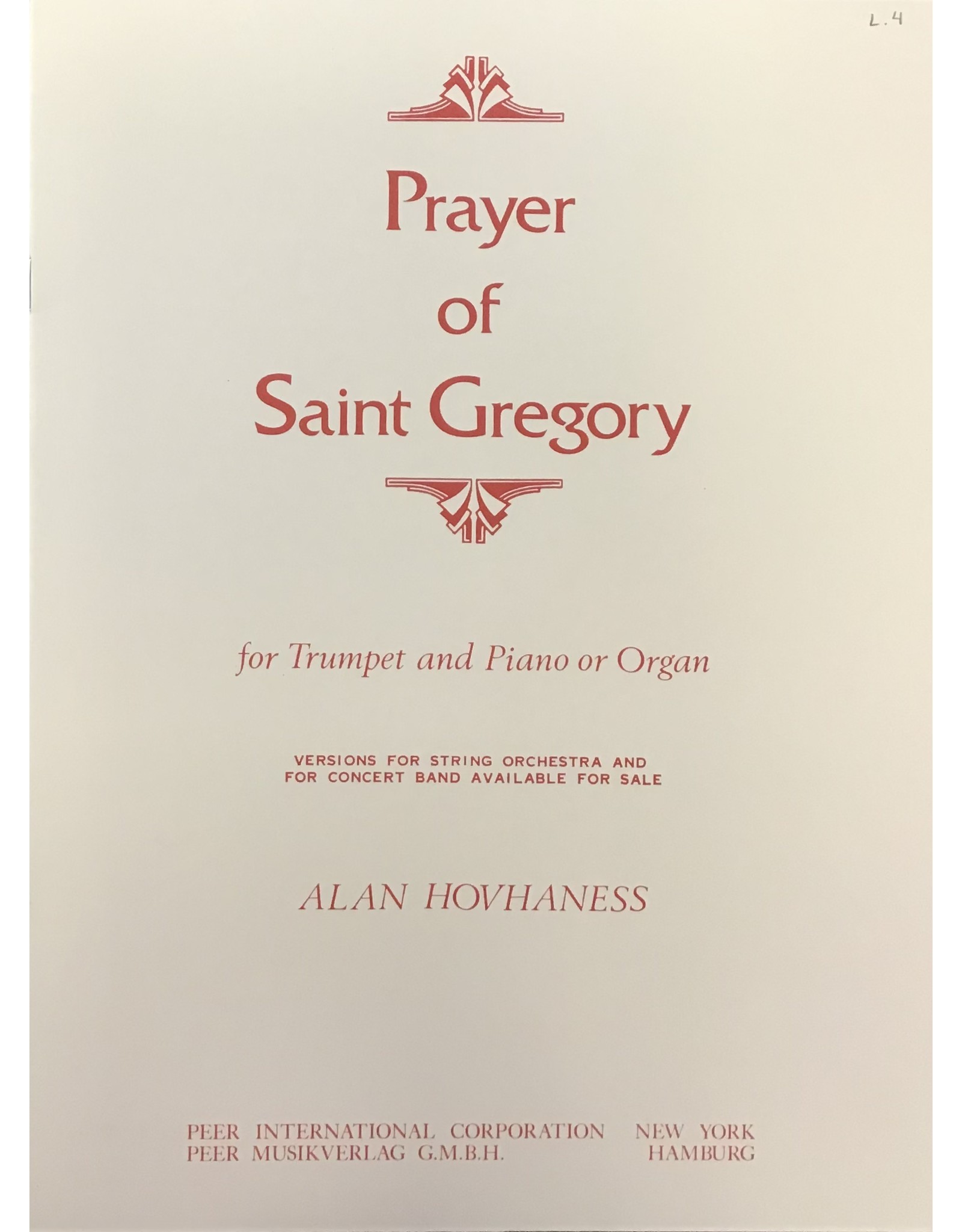 Hal Leonard Prayer of Saint Gregory Trumpet and Keyboard