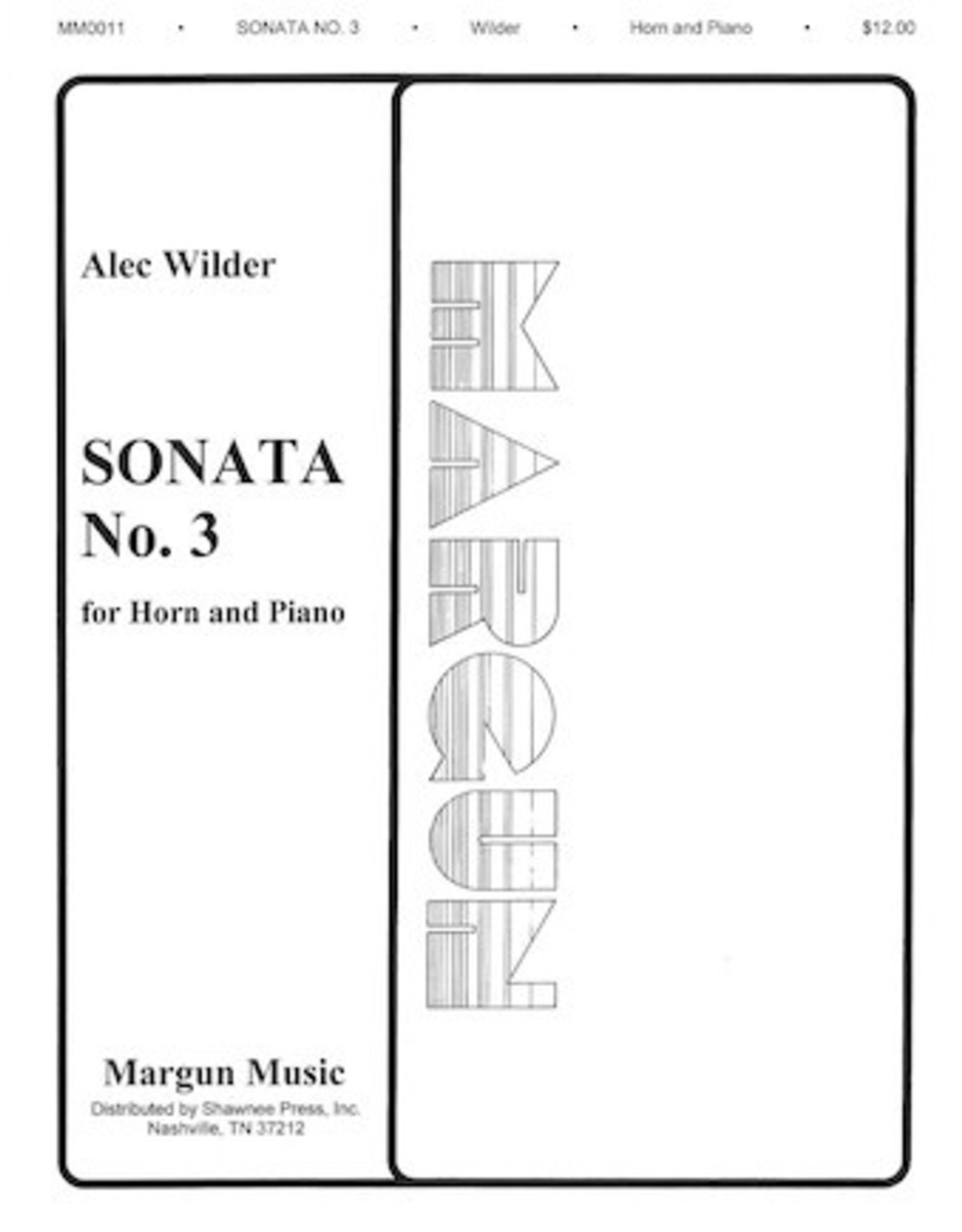 Margun Music Inc. Wilder Sonata No.3 - Horn