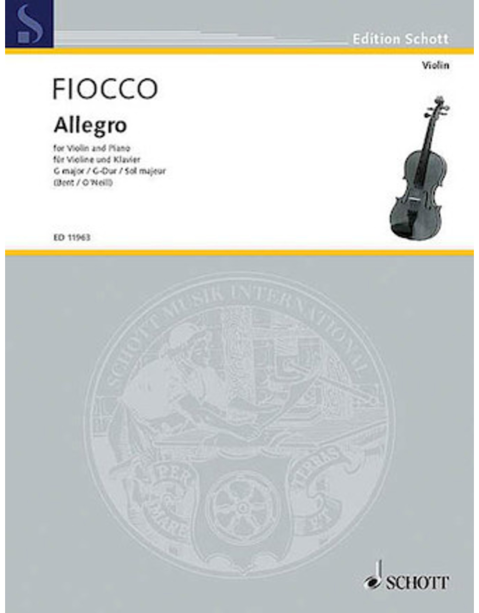 Hal Leonard Fiocco - Allegro for Violin and Piano