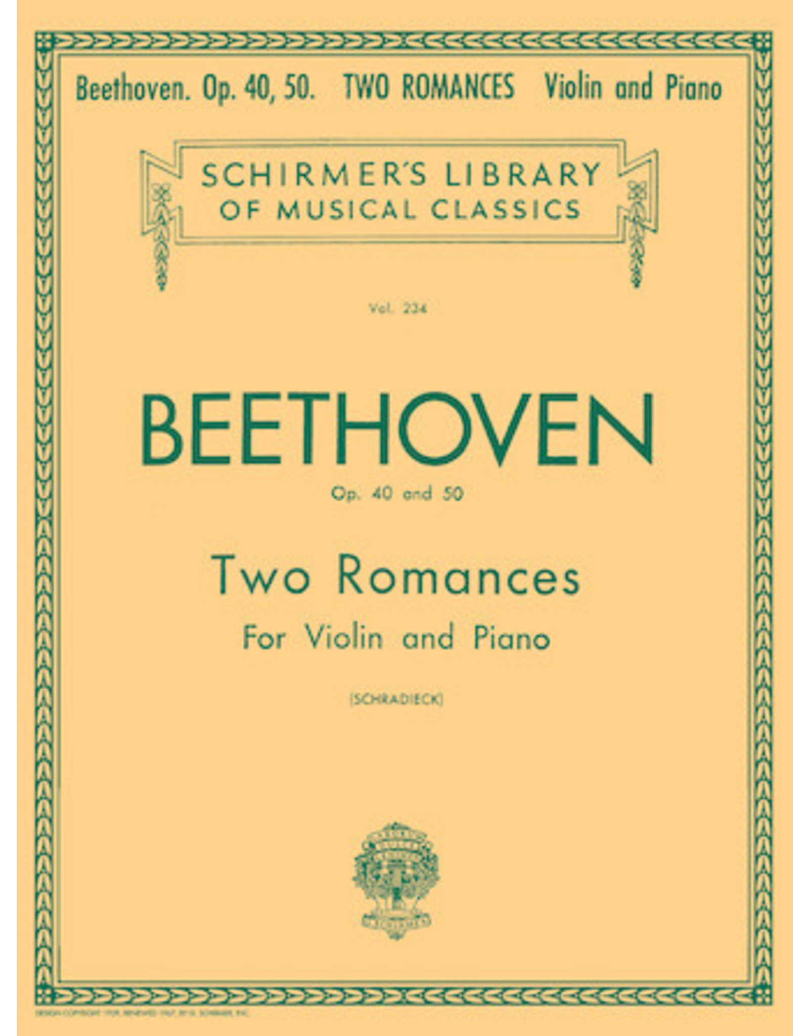 Hal Leonard Beethoven - 2 Romances, Op. 40 and 50 Violin and Piano
