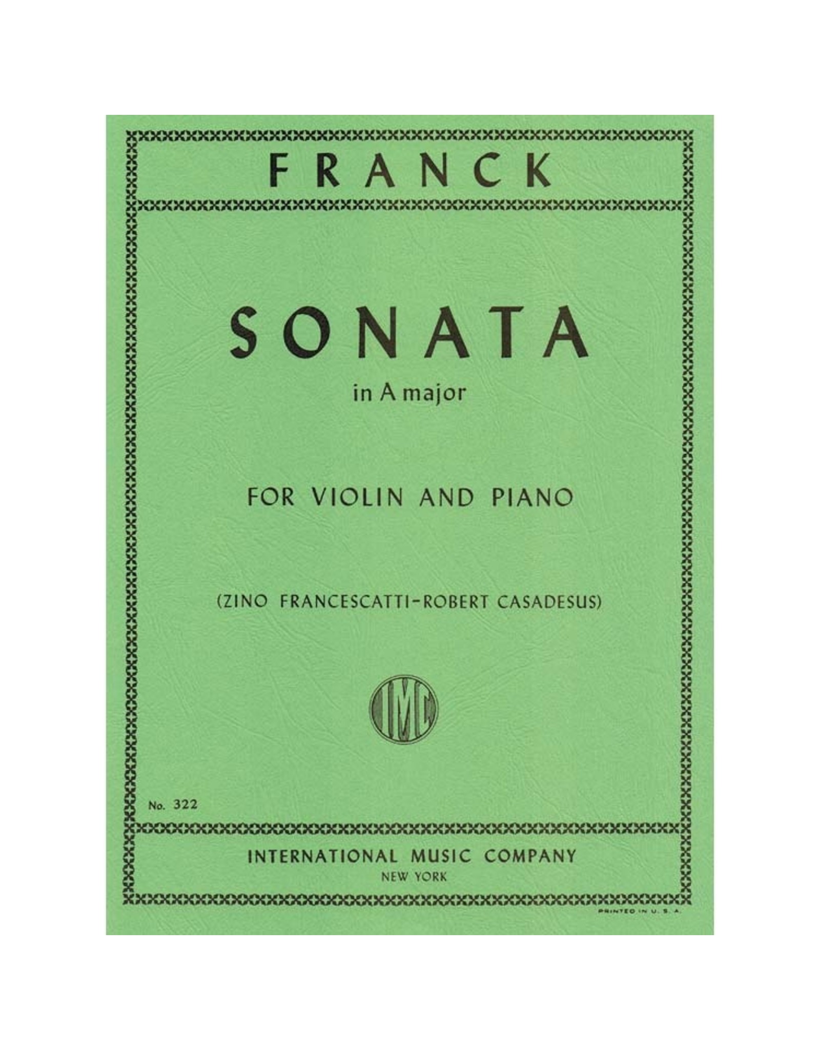 International Franck Sonata in A Major - Violin