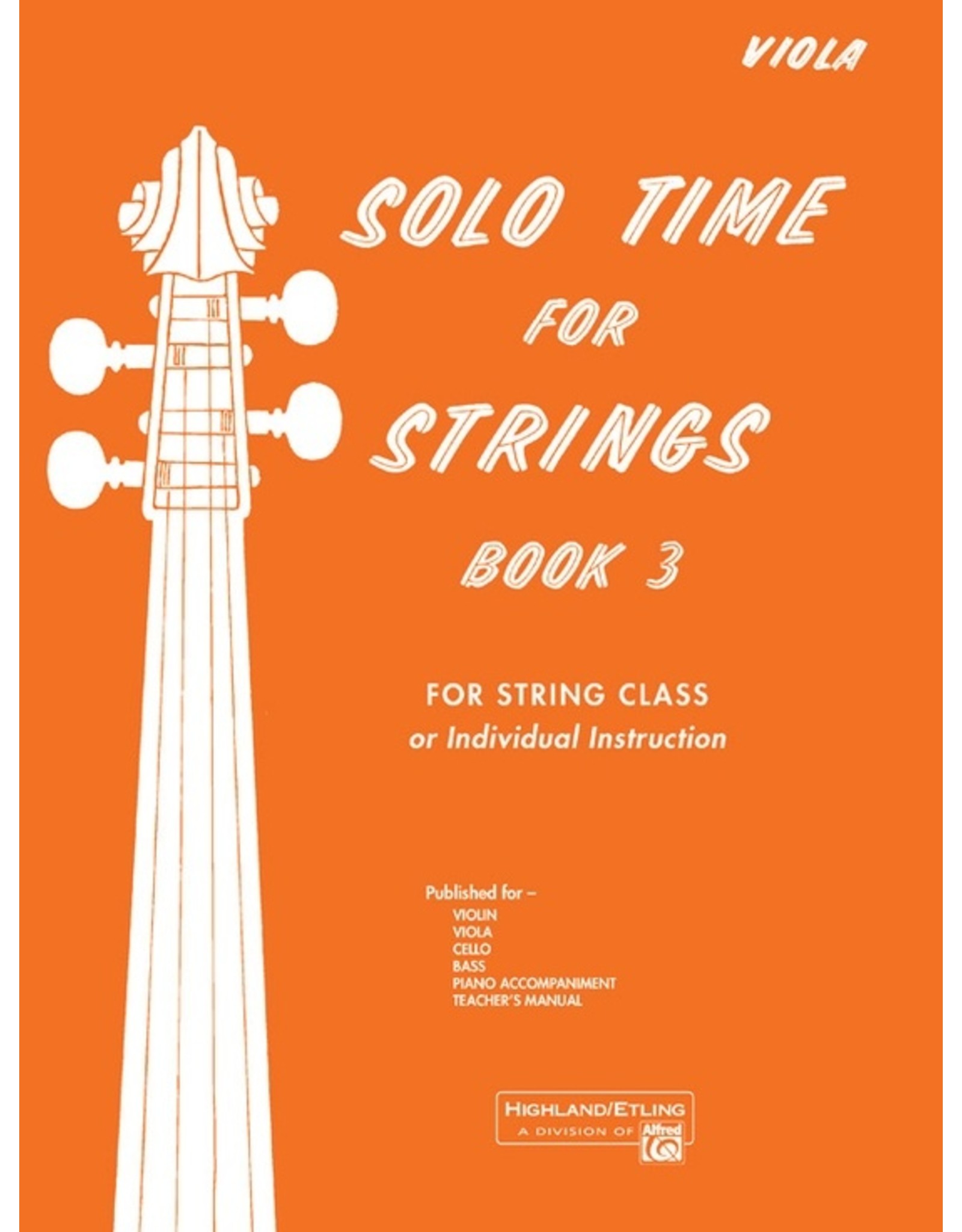Alfred Solo Time for Strings, Book 3