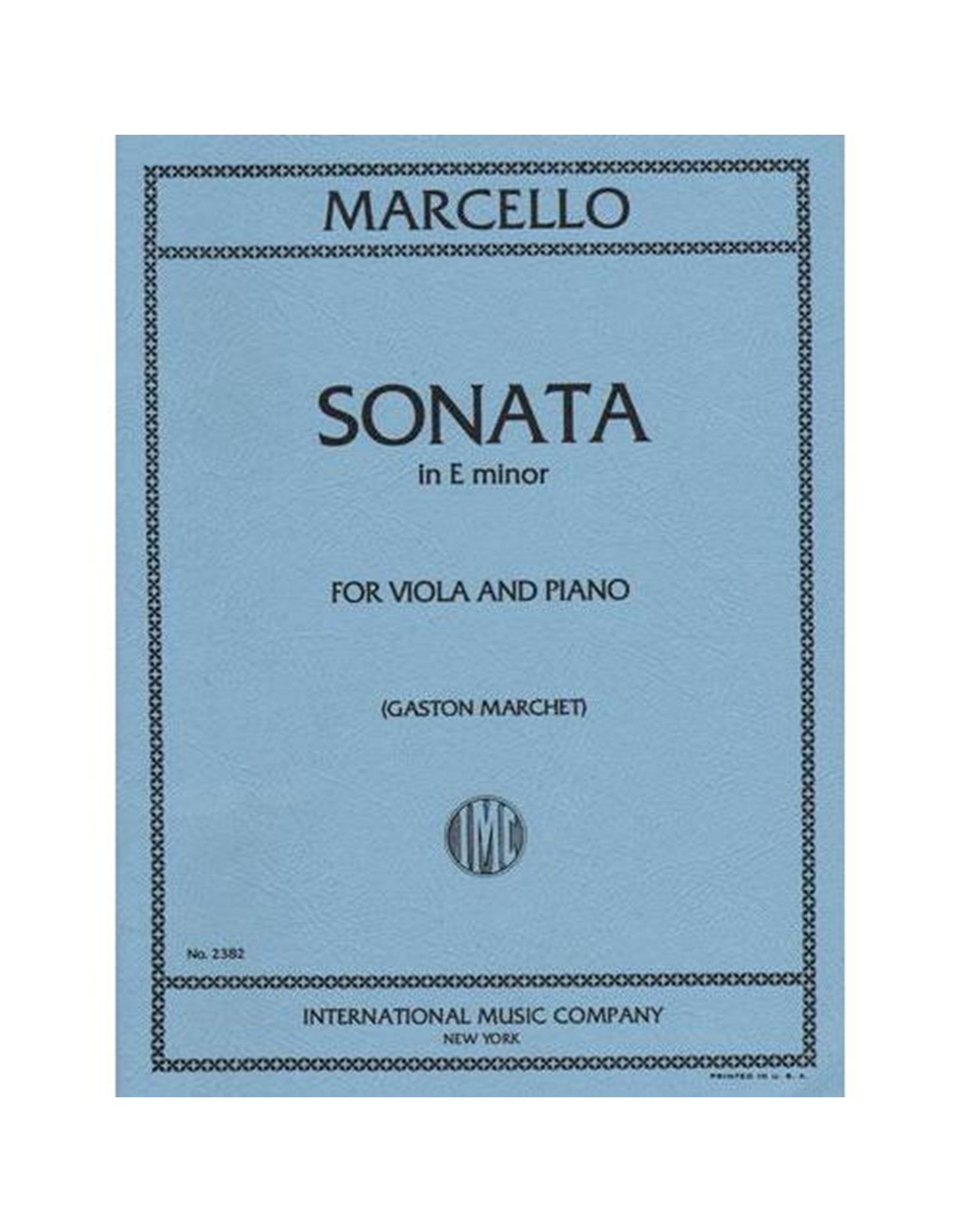 International Marcello Sonata in E Minor - Viola/Piano