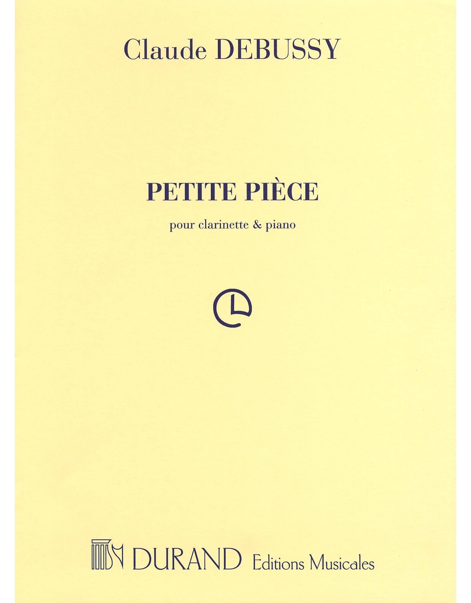 Editions Durand Petite Pièce for Clarinet and Piano