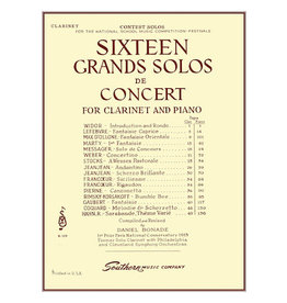 Southern Music Company 16 Grand Solos de Concert Clarinet for B-flat Clarinet ed. Daniel Bonade Southern Music