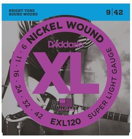 D'Addario D'Addario EXL120 Nickel Wound Electric Guitar Strings, Super Light, 09-42
