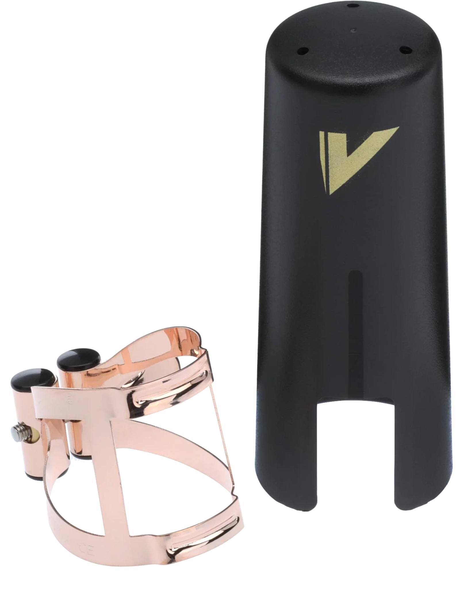 Vandoren Vandoren M/O Ligature and Plastic Cap for Tenor Saxophone; Pink Gold