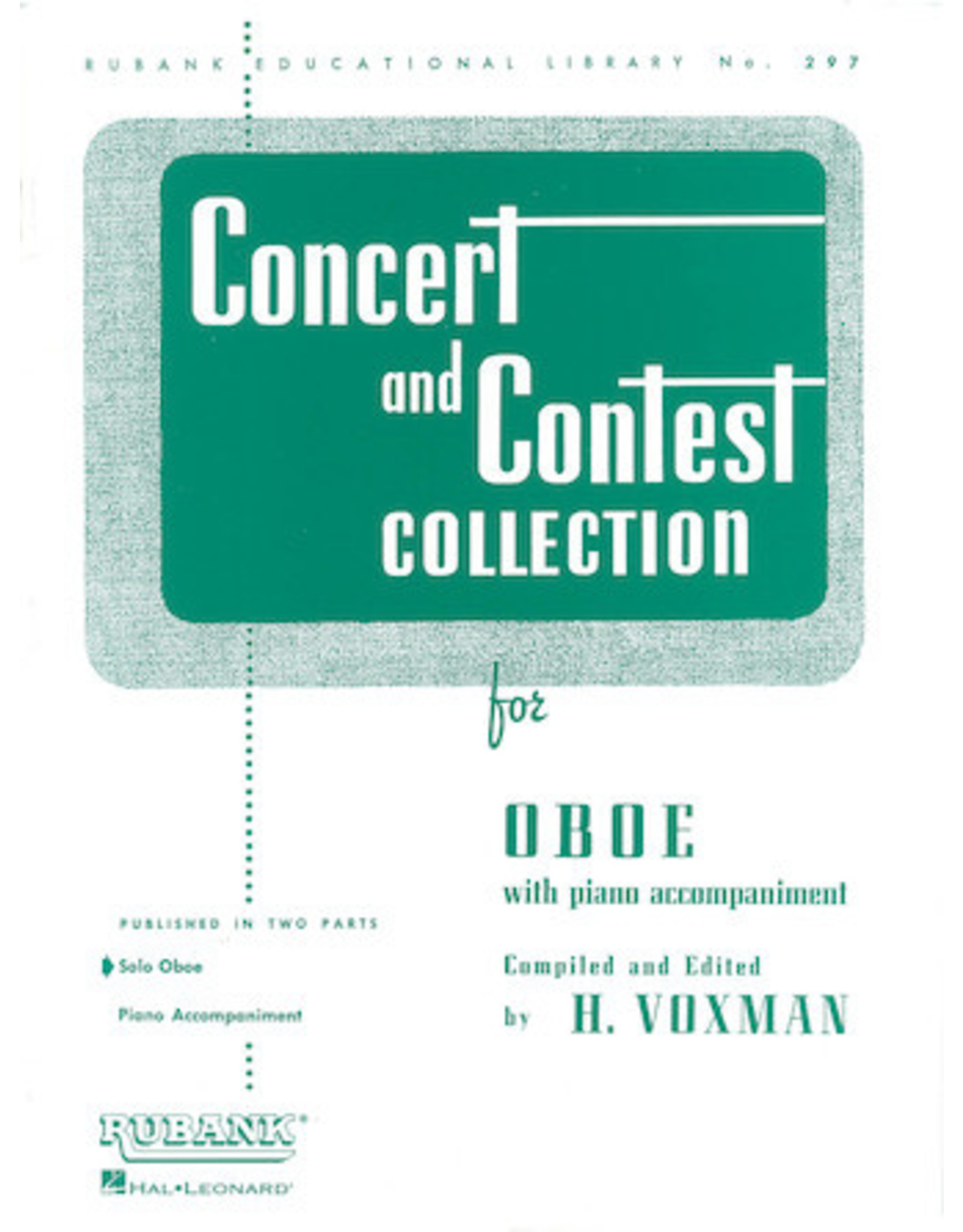 Hal Leonard Concert and Contest Collection for Oboe Solo Part Rubank Solo Collection